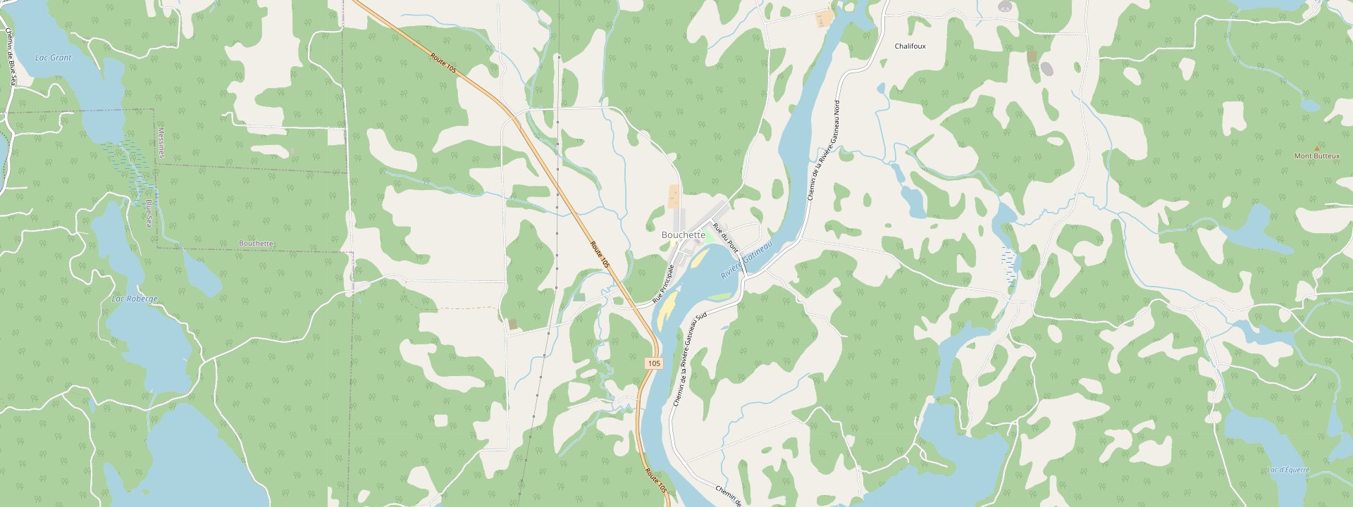 Plan des rues de Bouchette