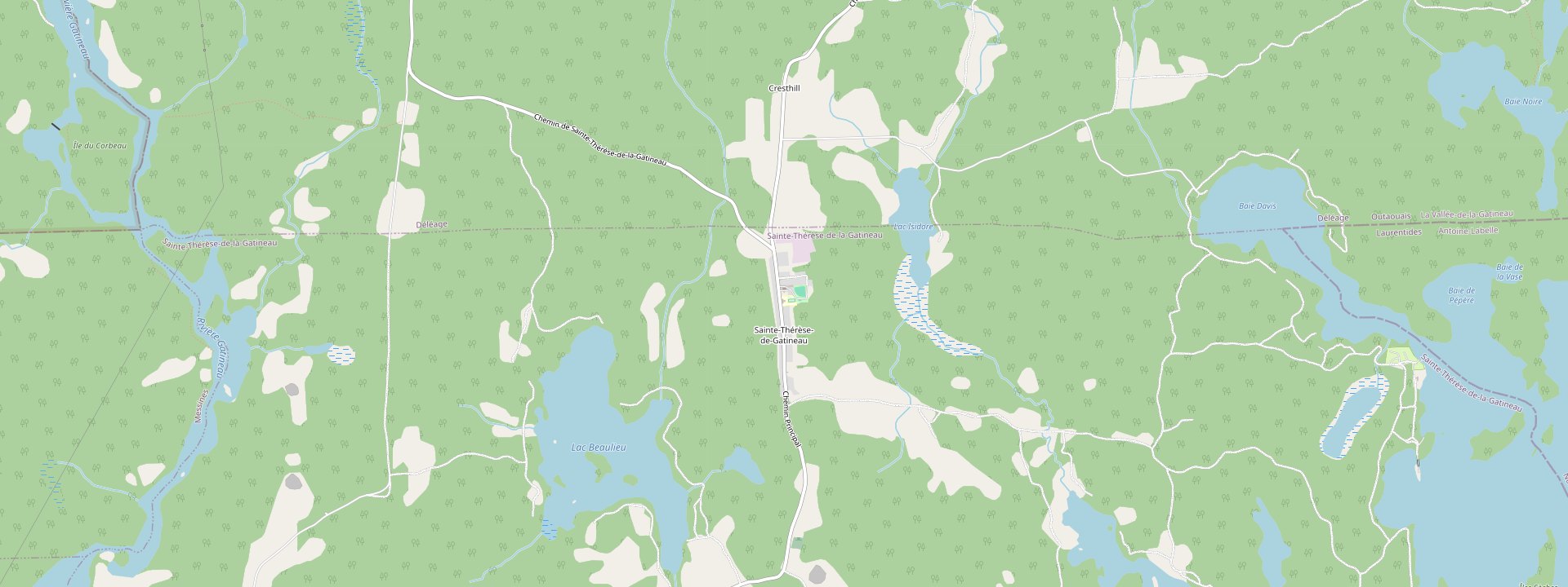 Plan des rues de Sainte-Thérèse-de-la-Gatineau