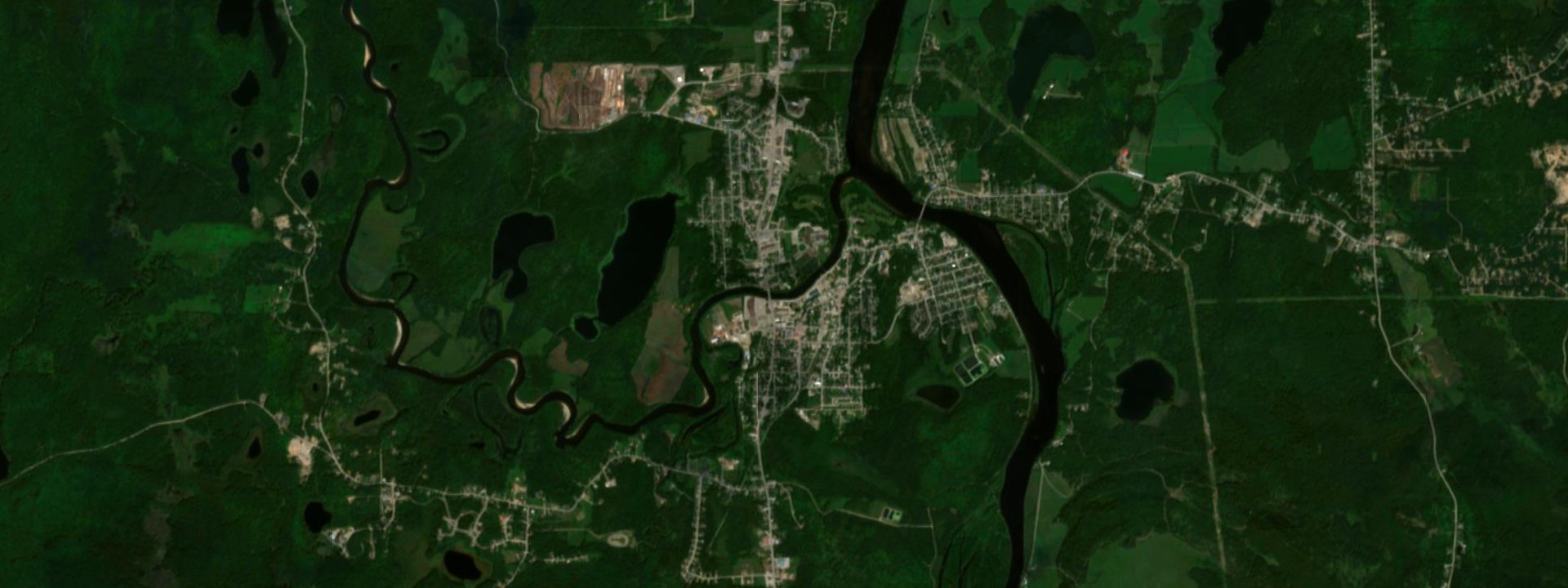 Vue satellite de Maniwaki