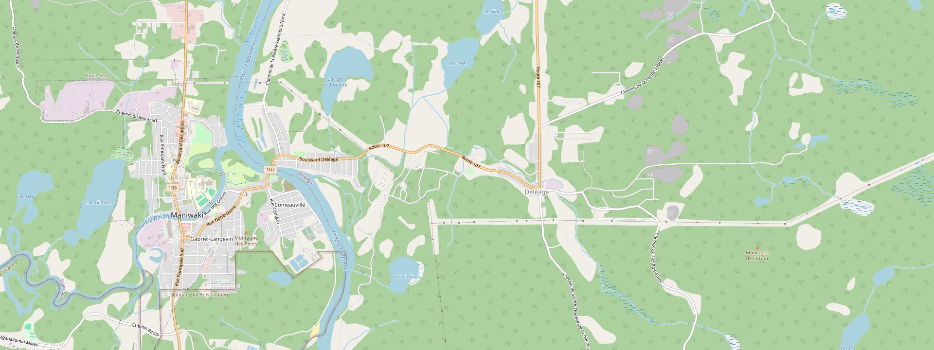 Plan des rues de Déléage