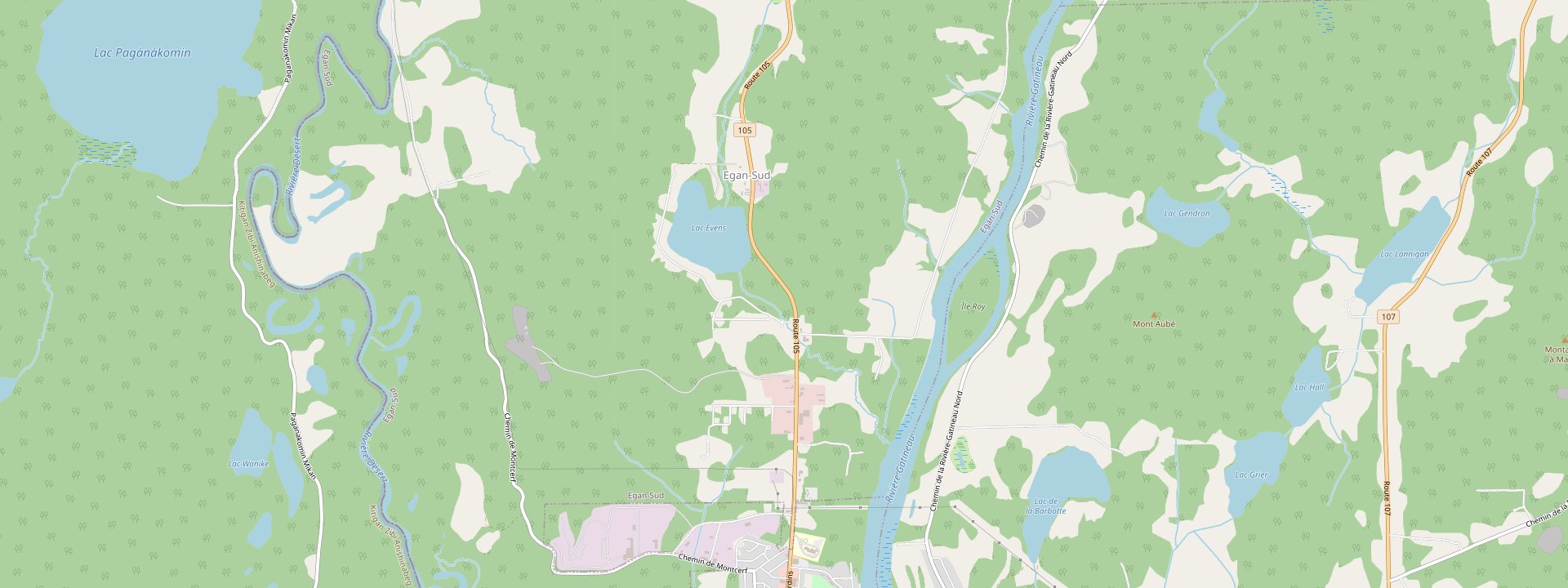 Plan des rues de Egan-Sud