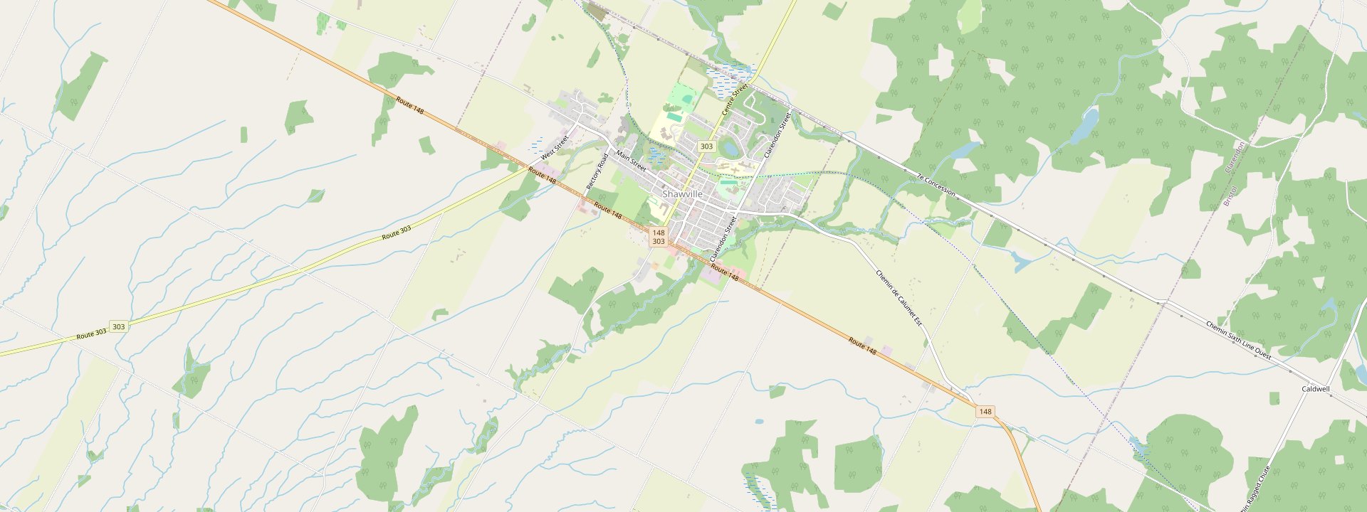Plan des rues de Clarendon