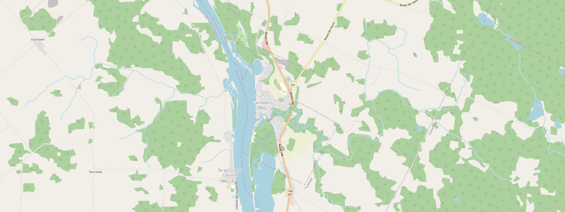 Plan des rues de Campbell's Bay