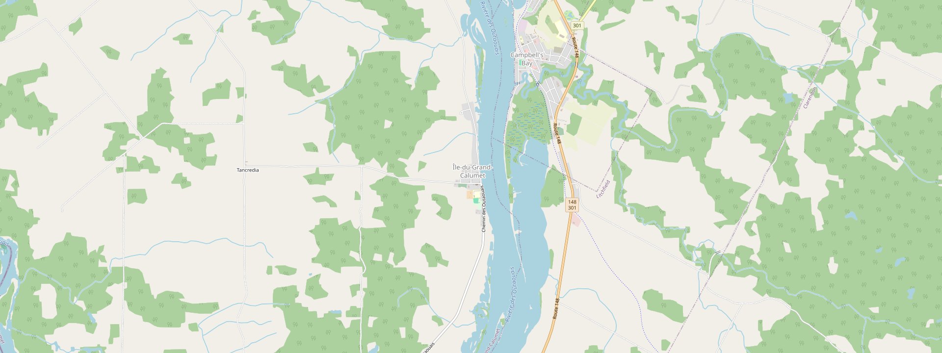 Plan des rues de L'Île-du-Grand-Calumet