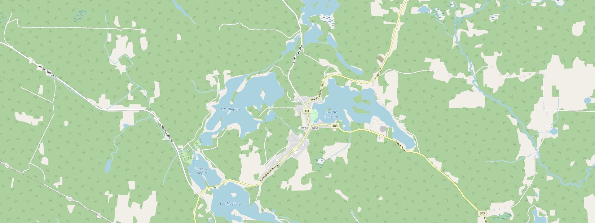 Plan des rues de Otter Lake