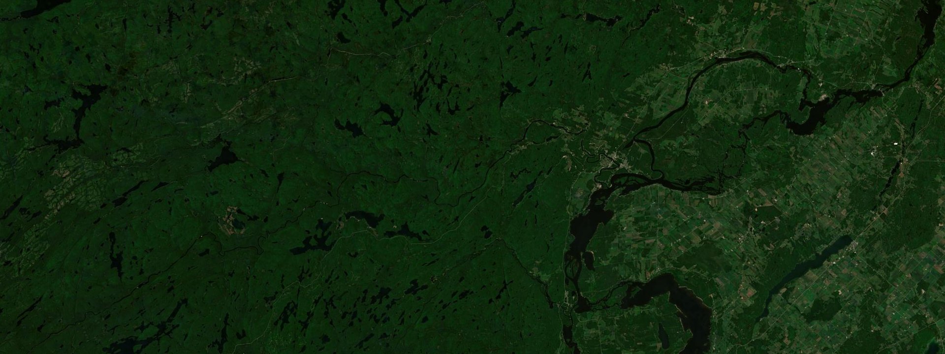 Vue satellite de Mansfield-et-Pontefract