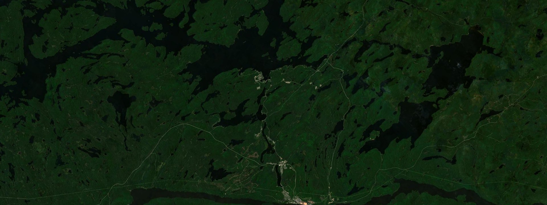 Vue satellite de Kipawa