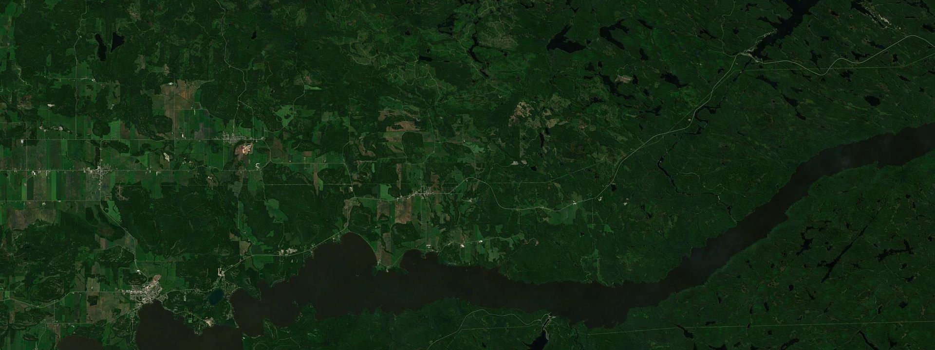 Vue satellite de Saint-Édouard-de-Fabre
