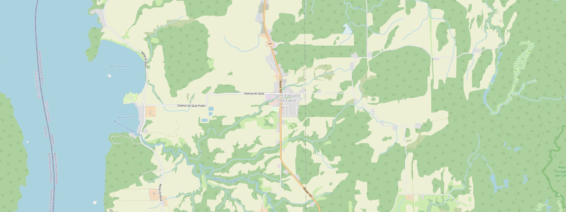 Plan des rues de Saint-Édouard-de-Fabre