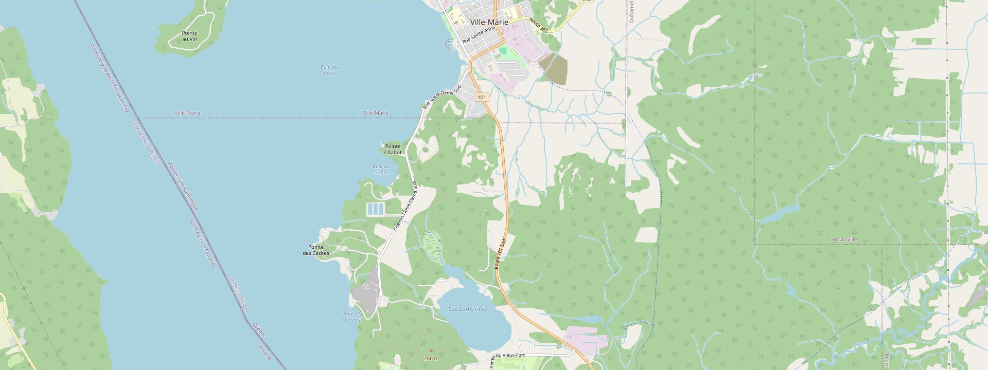 Plan des rues de Duhamel-Ouest