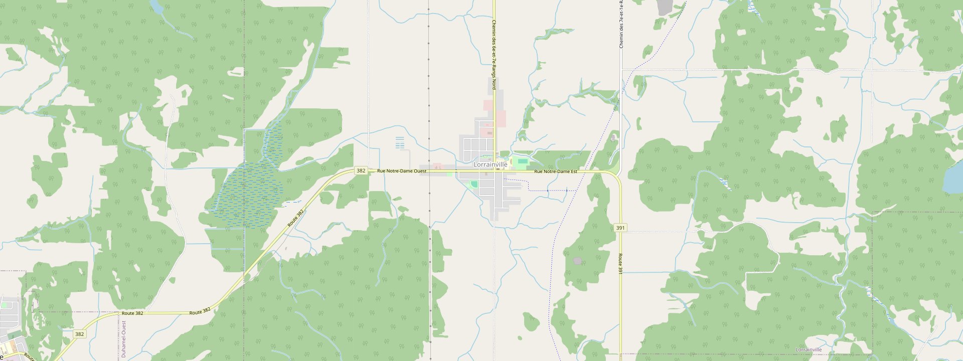 Plan des rues de Lorrainville