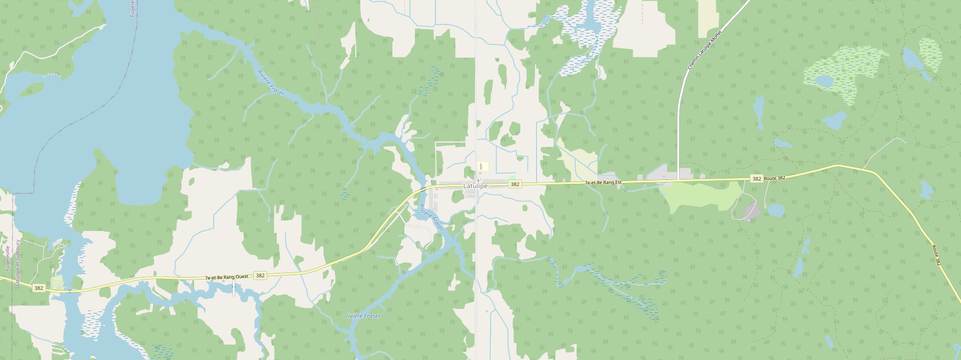 Plan des rues de Latulipe-et-Gaboury