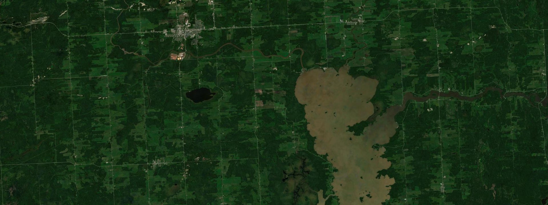Vue satellite de Sainte-Hélène-de-Mancebourg