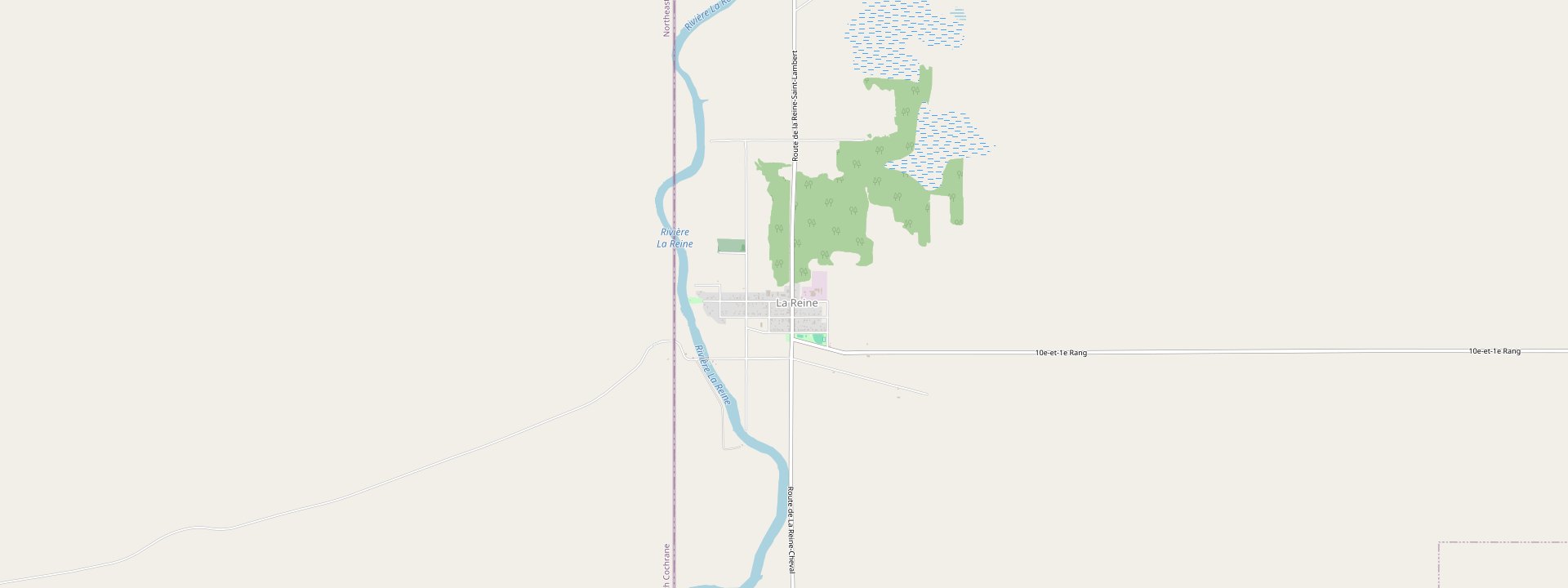 Plan des rues de La Reine