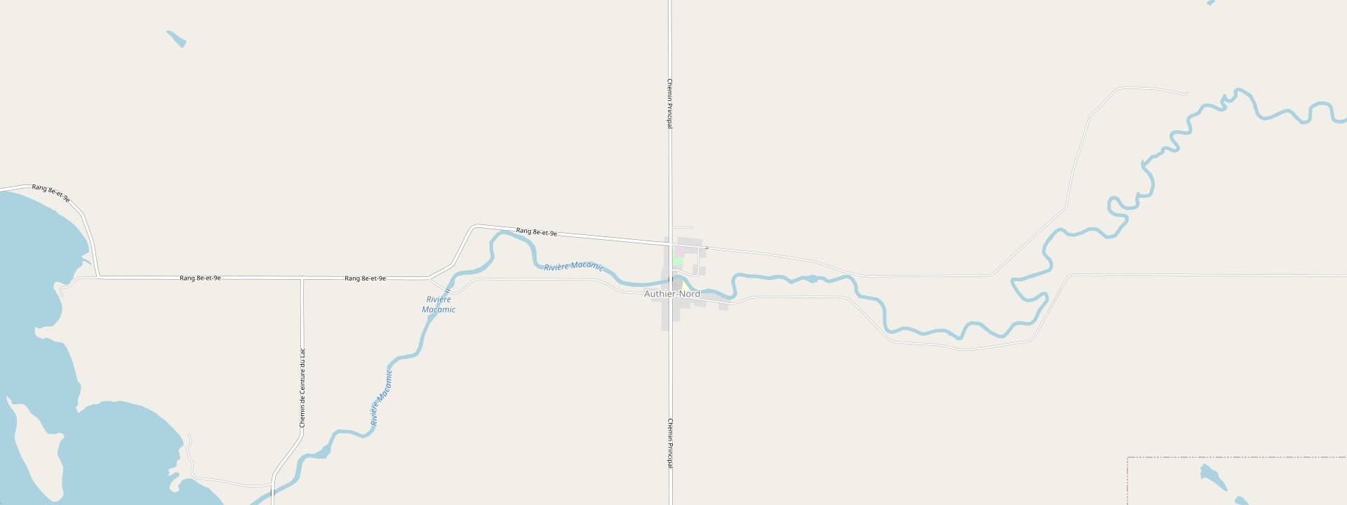 Plan des rues de Authier-Nord