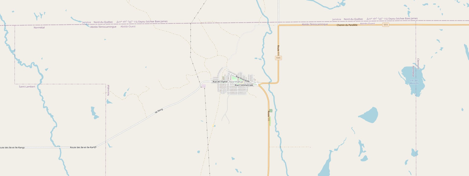 Plan des rues de Normétal