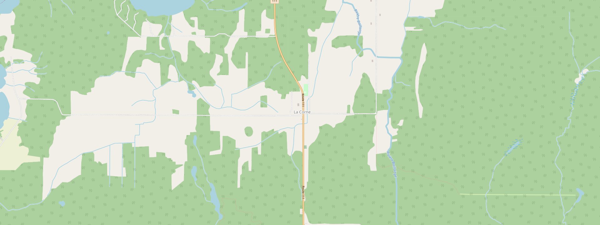 Plan des rues de La Corne