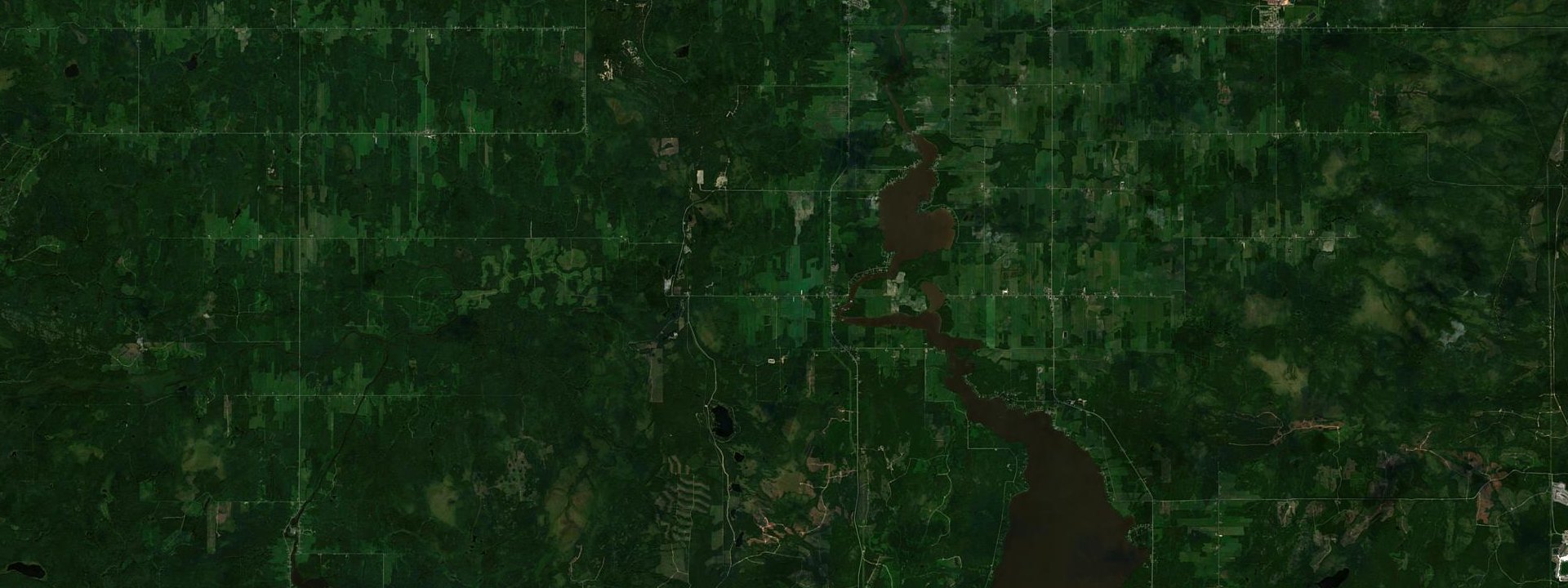 Vue satellite de Saint-Mathieu-d'Harricana