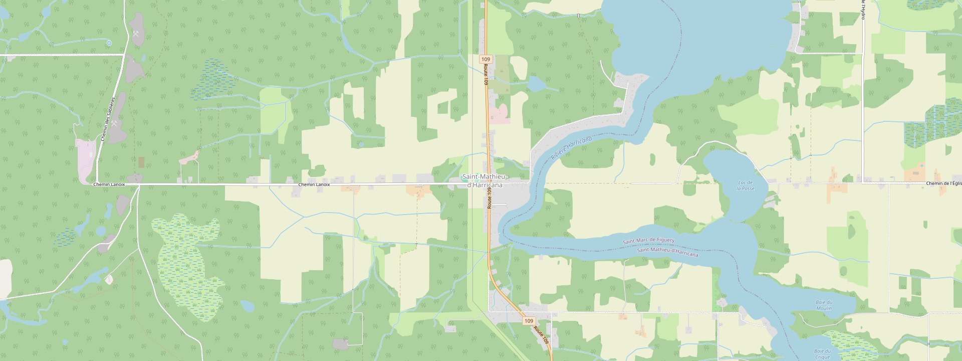 Plan des rues de Saint-Mathieu-d'Harricana