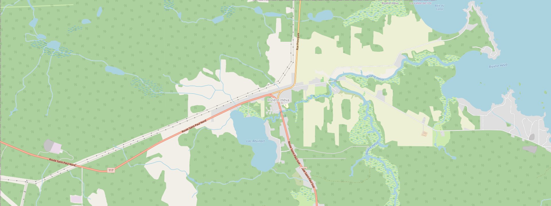 Plan des rues de Rivière-Héva