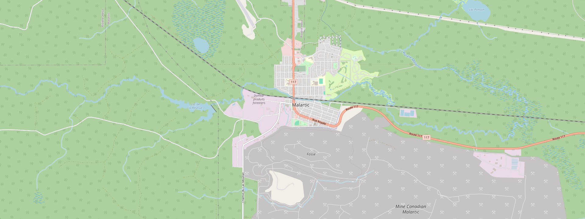 Plan des rues de Malartic