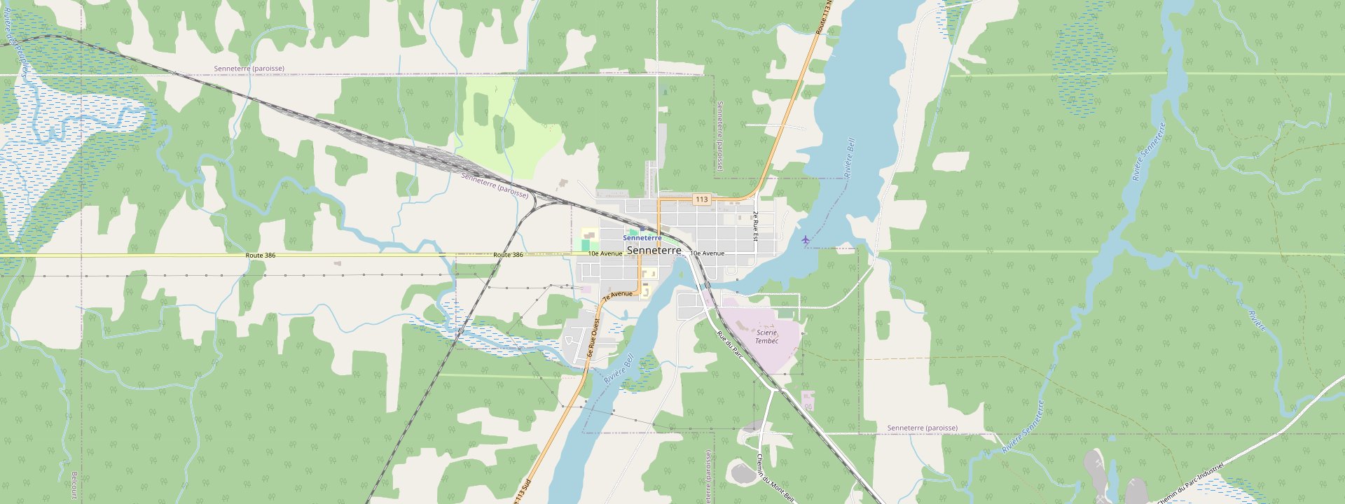 Plan des rues de Senneterre