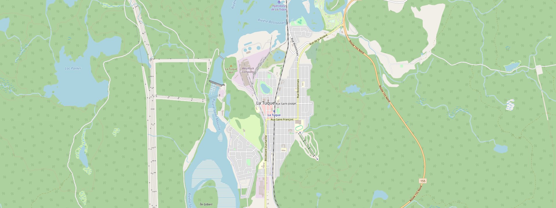 Plan des rues de La Tuque