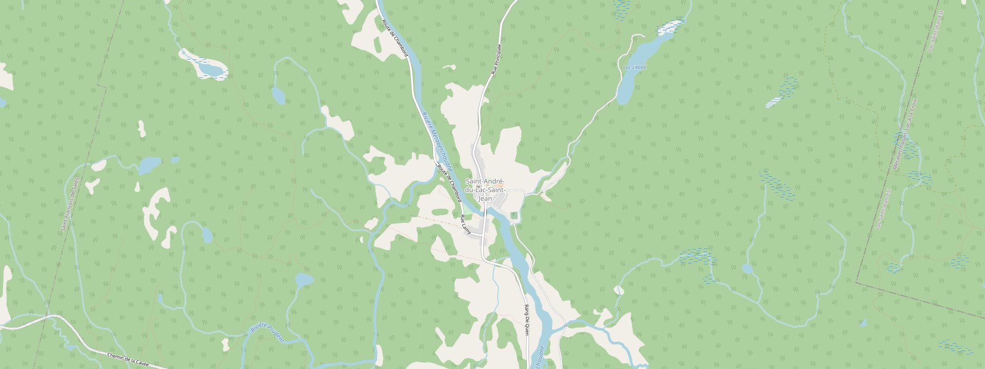 Plan des rues de Saint-André-du-Lac-Saint-Jean