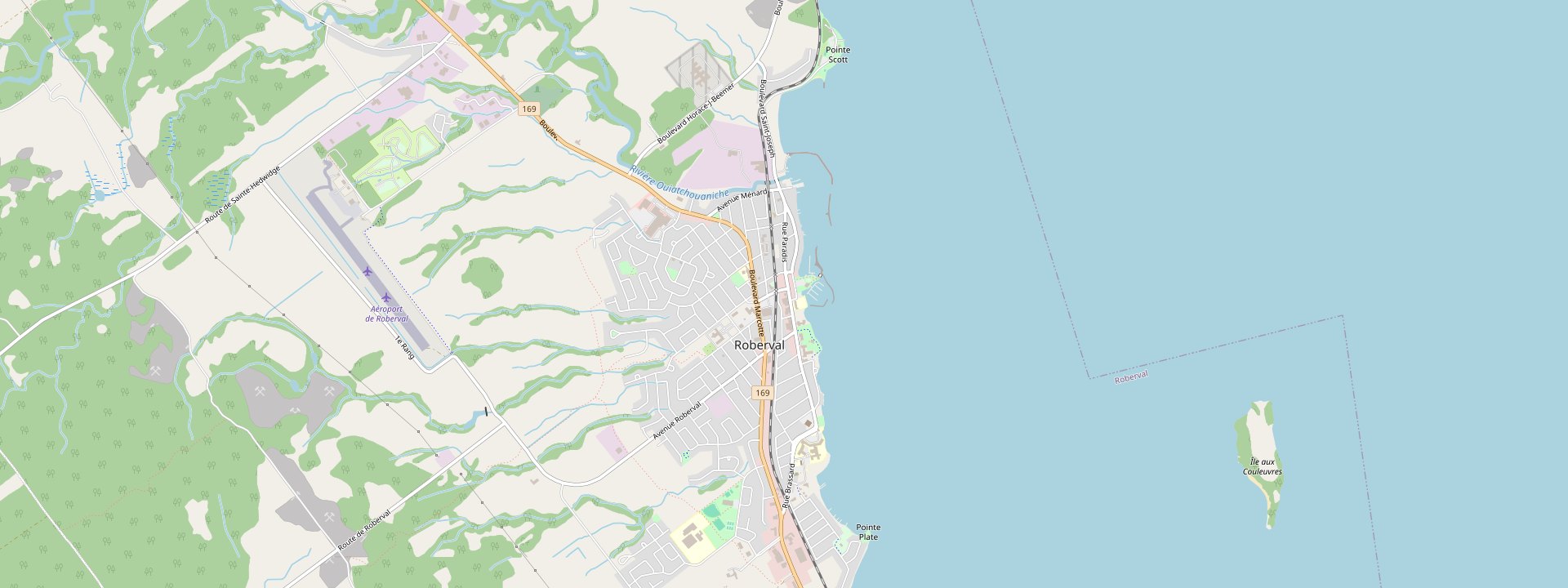 Plan des rues de Roberval