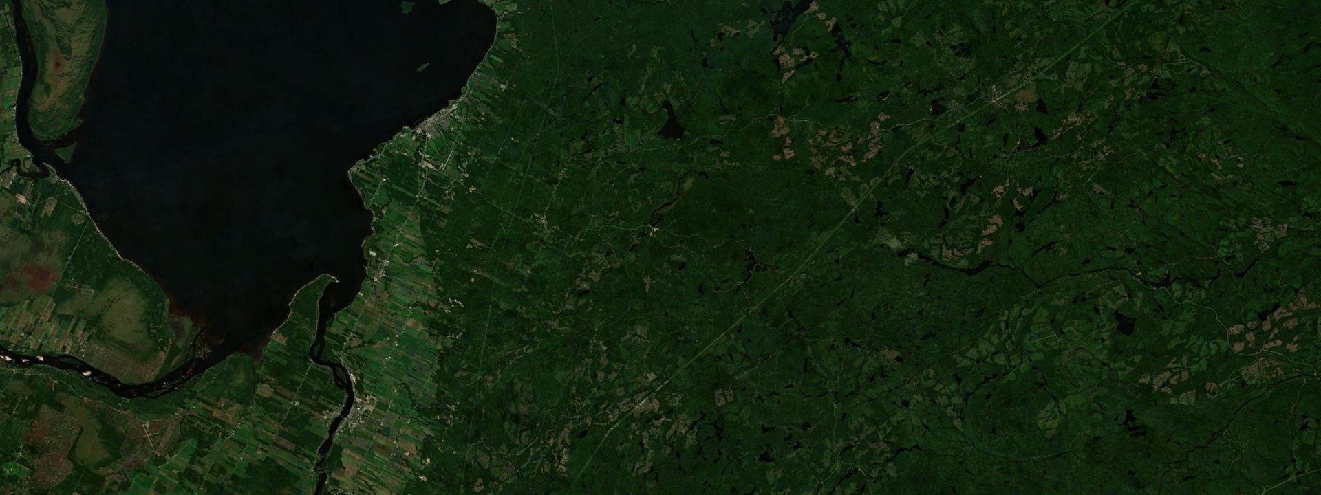 Vue satellite de Sainte-Hedwidge