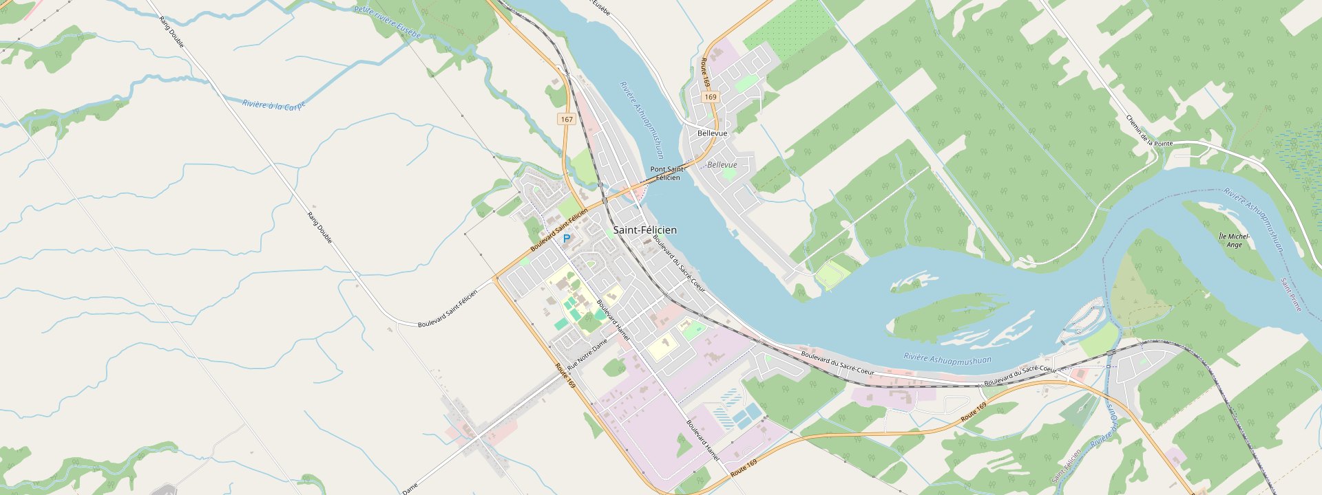 Plan des rues de Saint-Félicien