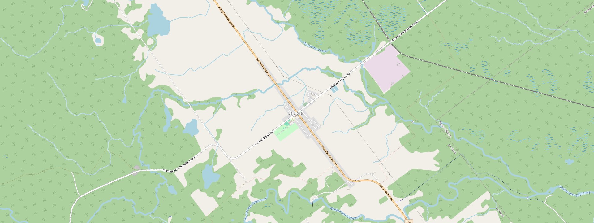 Plan des rues de La Doré