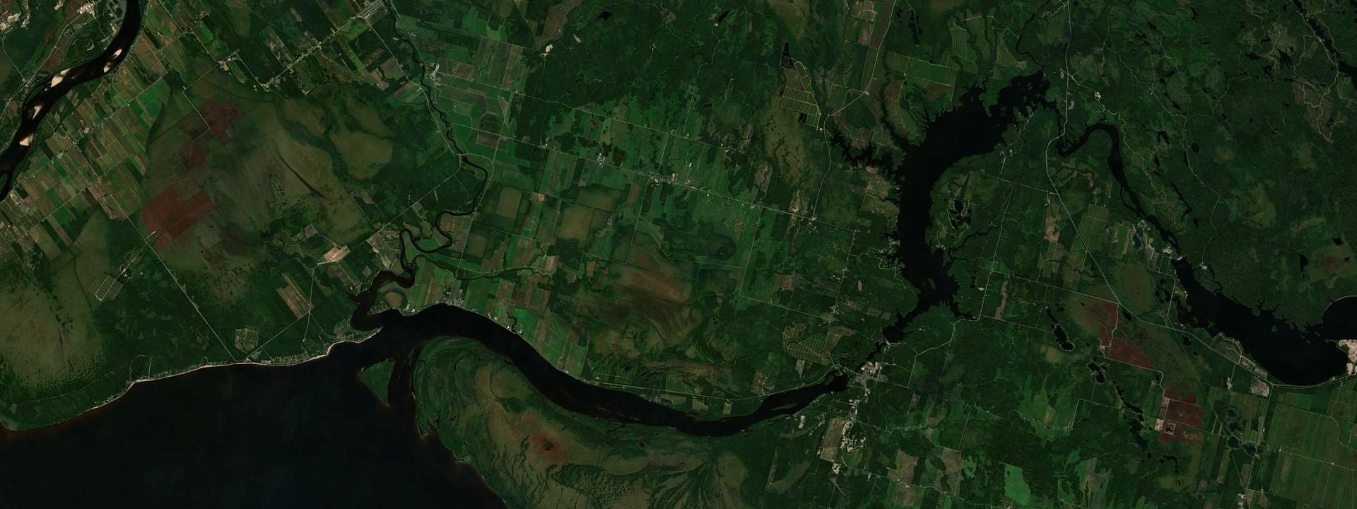 Vue satellite de Péribonka