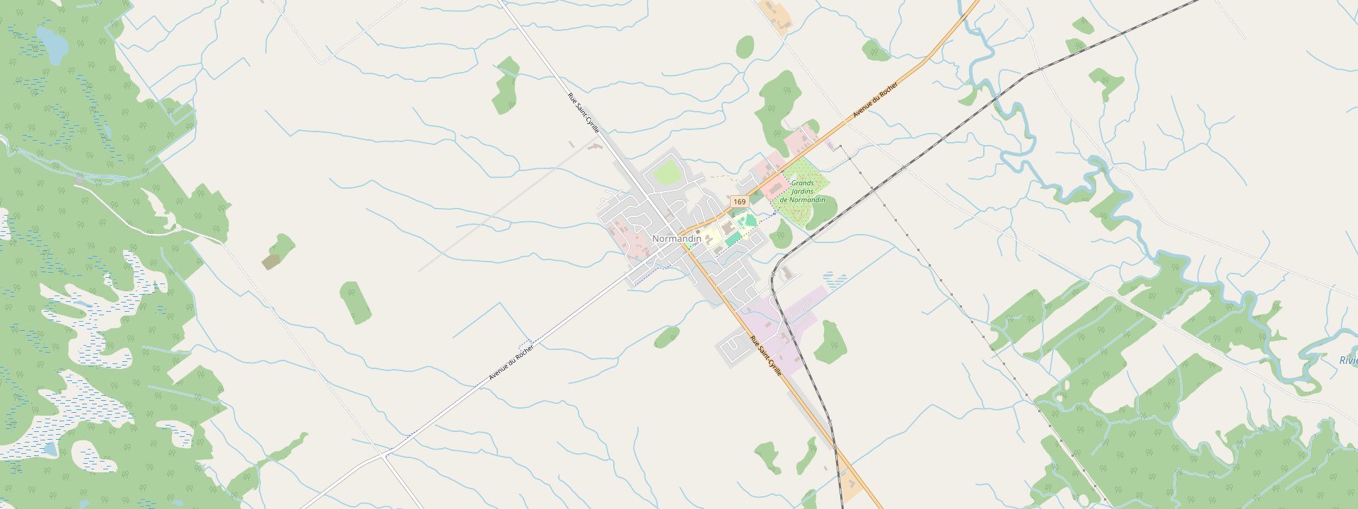 Plan des rues de Normandin
