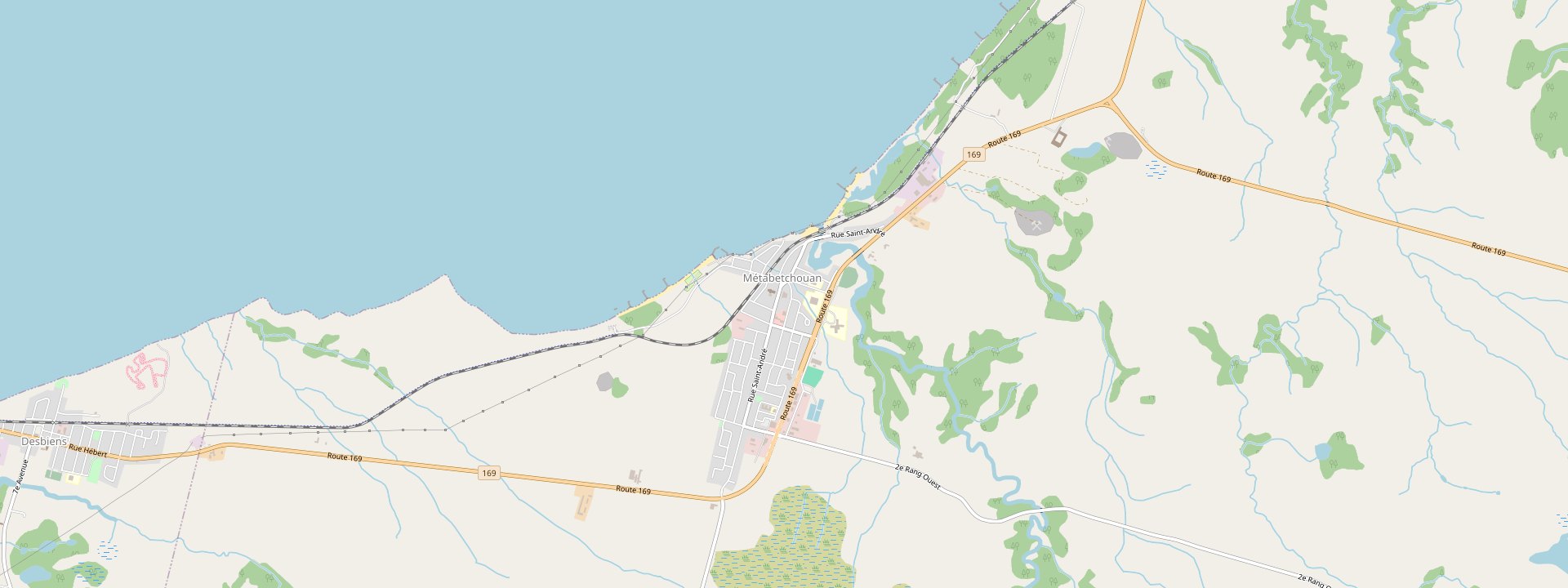 Plan des rues de Métabetchouan--Lac-à-la-Croix
