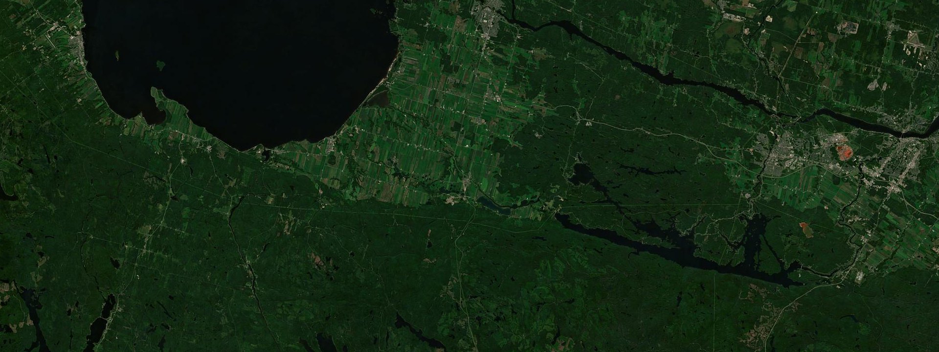 Vue satellite de Hébertville