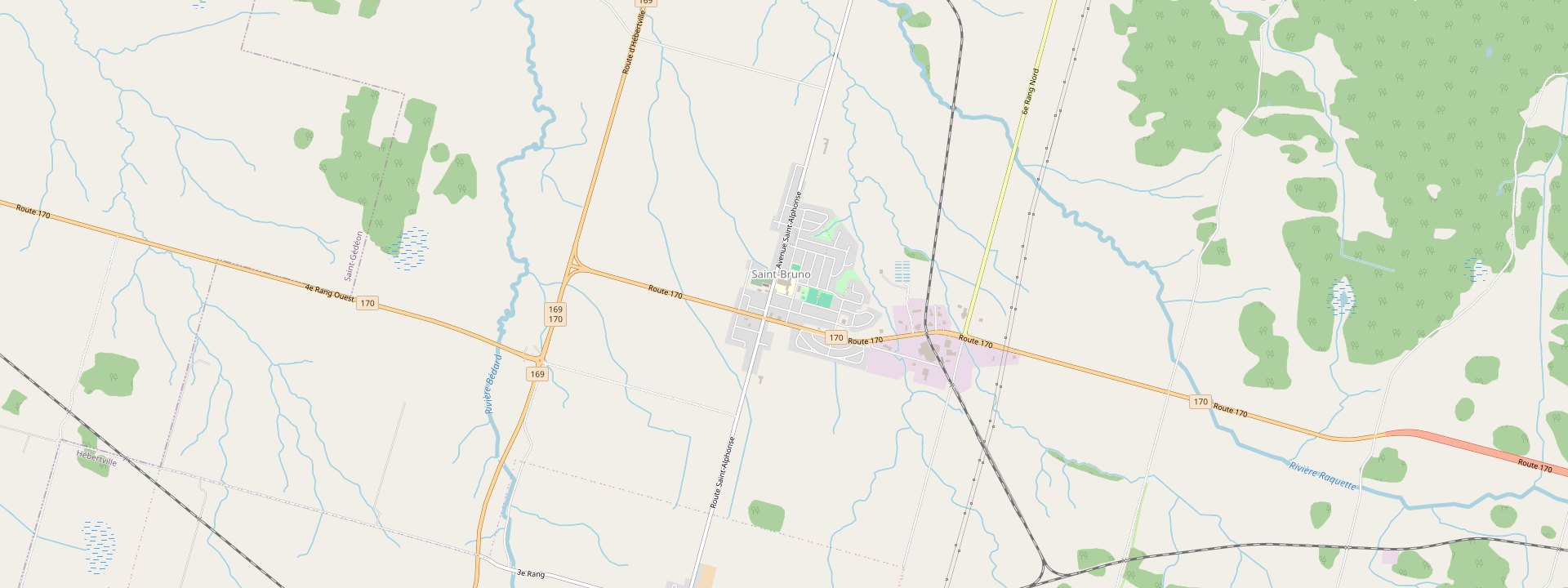 Plan des rues de Saint-Bruno