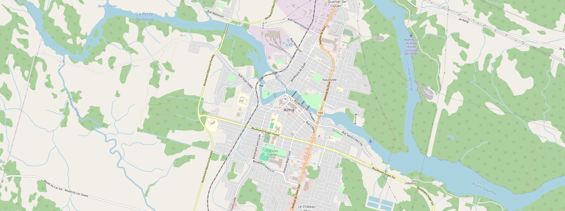 Plan des rues de Alma
