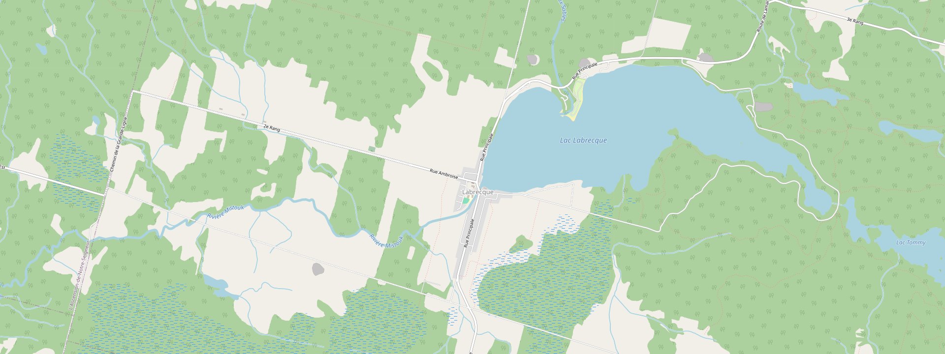Plan des rues de Labrecque