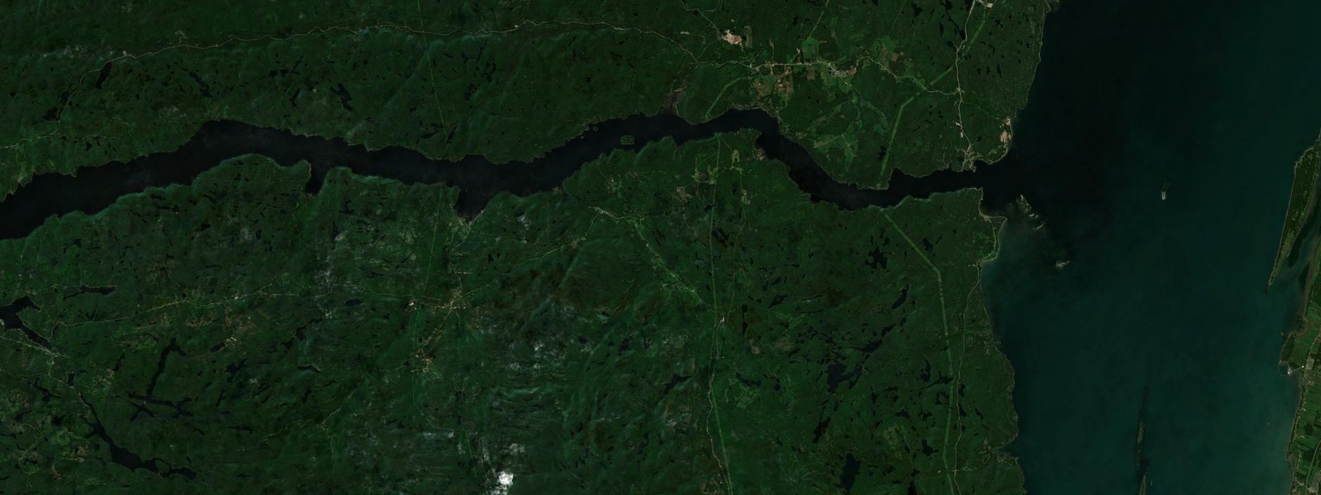 Vue satellite de Petit-Saguenay
