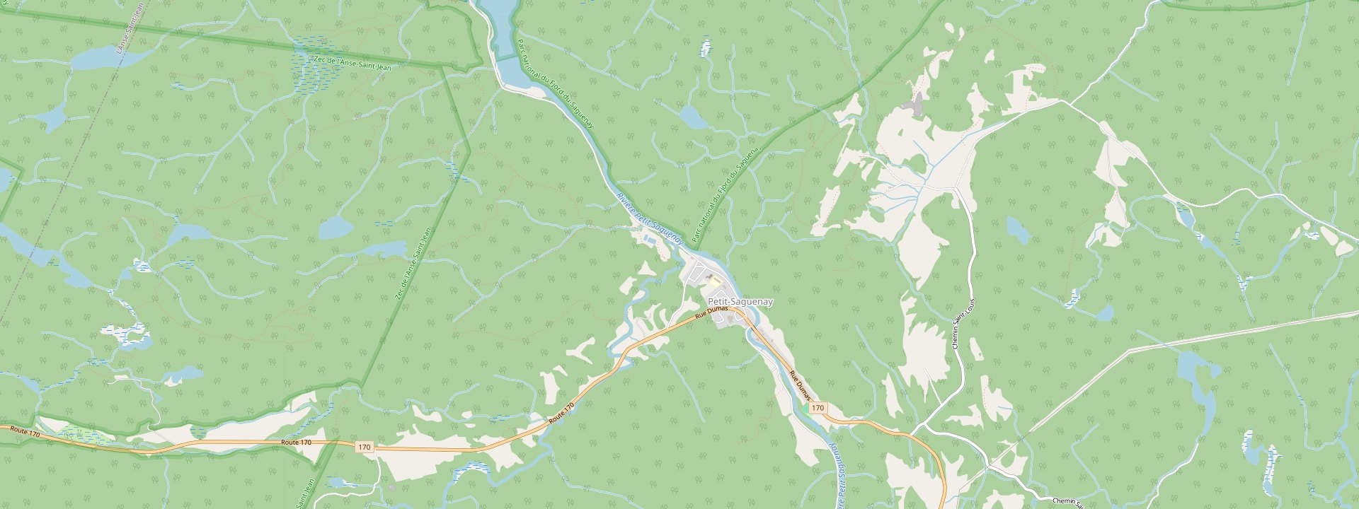 Plan des rues de Petit-Saguenay