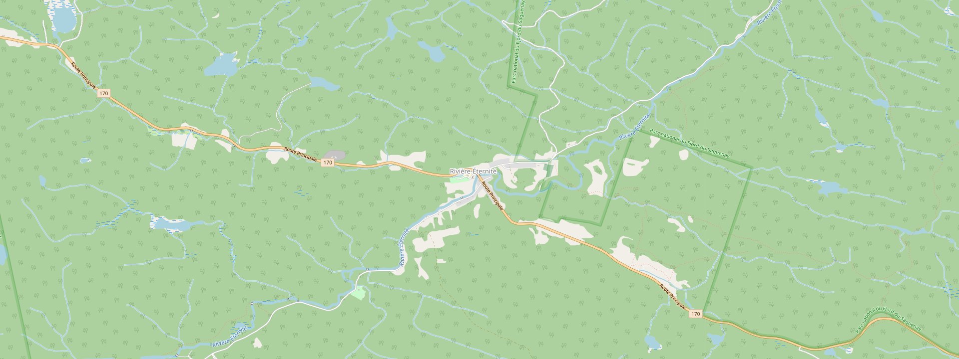 Plan des rues de Rivière-Éternité