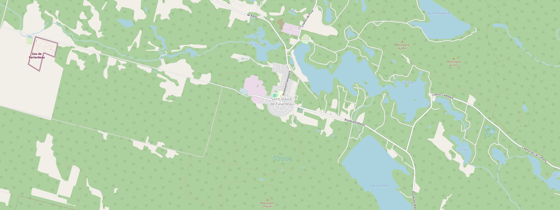 Plan des rues de Saint-David-de-Falardeau