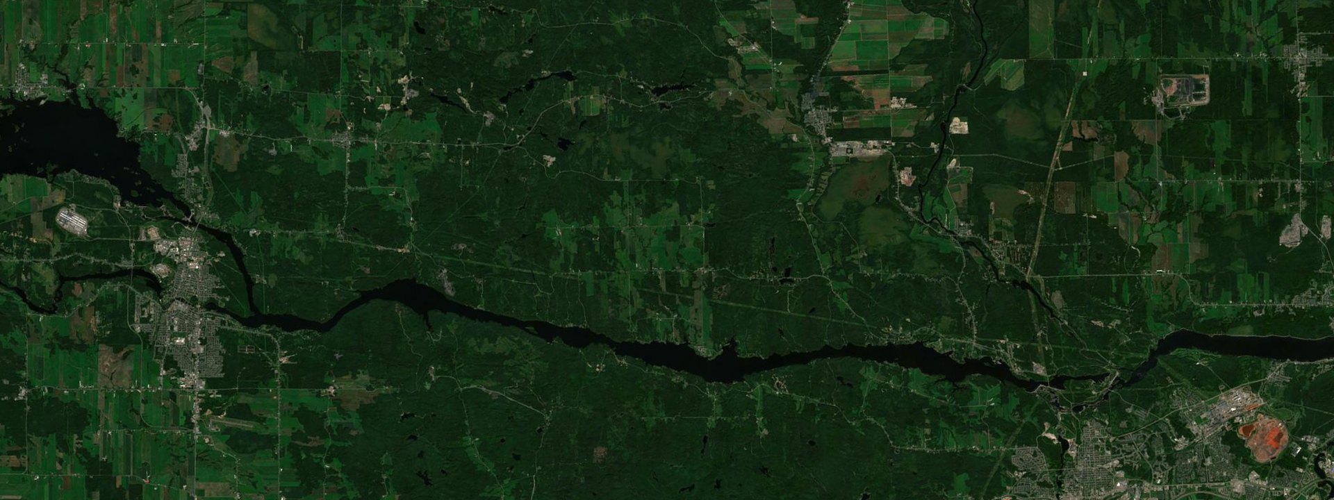 Vue satellite de Saint-Charles-de-Bourget