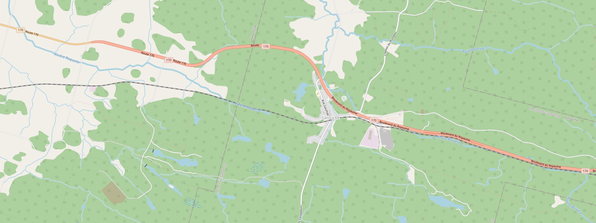 Plan des rues de Larouche