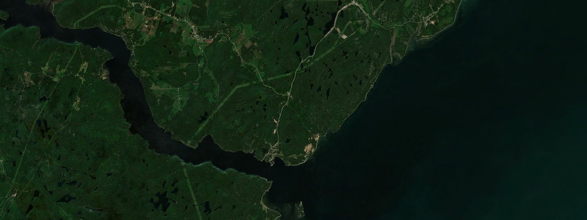 Vue satellite de Tadoussac