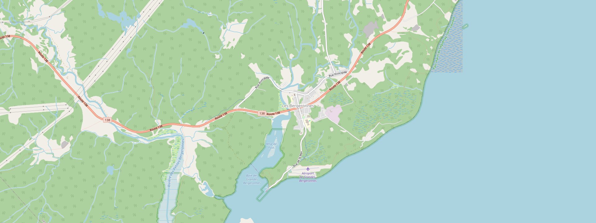 Plan des rues de Les Bergeronnes