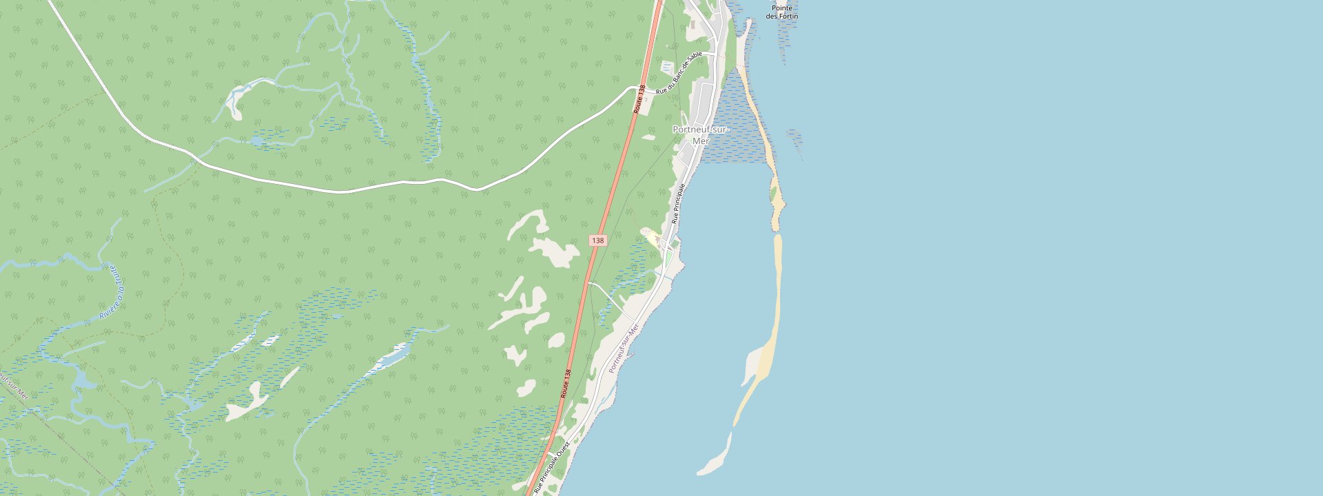 Plan des rues de Portneuf-sur-Mer