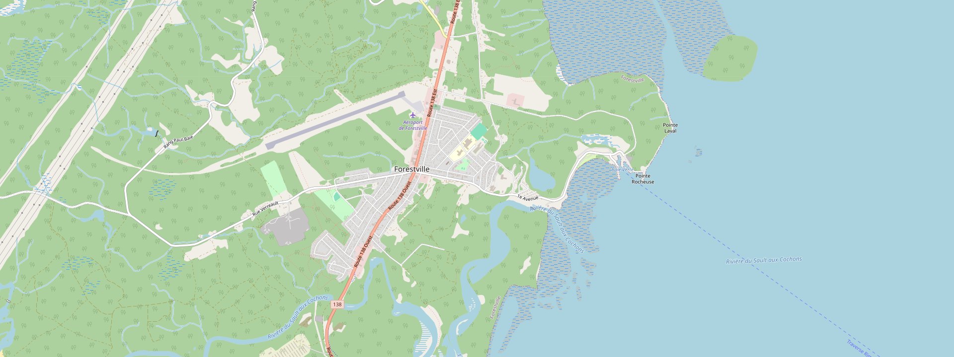 Plan des rues de Forestville