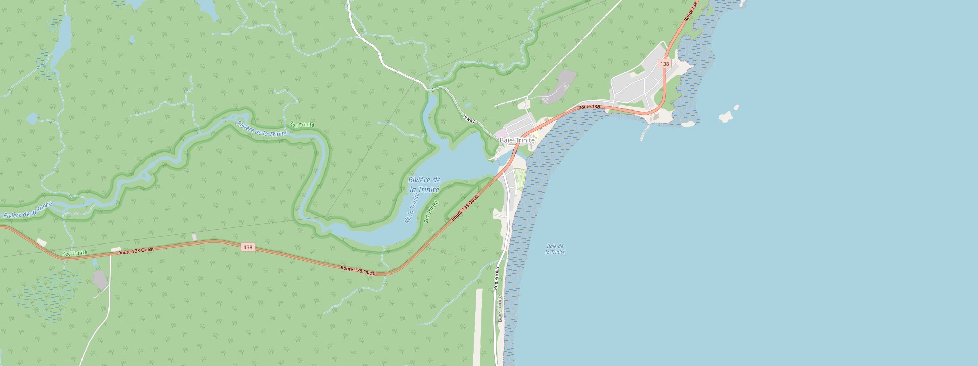 Plan des rues de Baie-Trinité